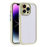 Gpack Apple iPhone 14 Pro Max Kılıf Kenar ve Çerçeve Renkli Kamera Korumalı Vitamin Kapak