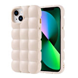 Gpack Apple iPhone 14 Kılıf Parlak Esnek Silikon Dom Dom Kapak