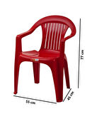 Omnipazar SY-2510 Plastik Bahçe Koltuk Sandalye 4'lü Set