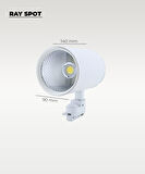 40W Döküm Kasa Beyaz Ray Spot 4000K (Gün Işığı) - Titreşim Yapmaz