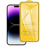 Coofbe  9D Ultra Sert ve Dayanıklı iPhone 14 Plus Ful Kaplama Kırılmaz Ekran Koruyucu, Glue-Tempered