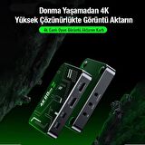 Coofbe 4K 120Fps Canlı Yayın Görüntü Aktarım Adaptörü, 10Gbps Type C Data ve Şarj Adaptörü,DC 5V