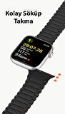 Coofbe Apple Watch Uyumlu 42-44-45MM İçin Manyetik Silikon Kordon Kayış, Apple Watch Uyumlu 2-3-4-5-6-7-8 ve SE 