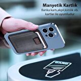 Coofbe Deri İphone 12-13-14 Serisi İçin Manyetik Magsafe Kartlık Cüzdan Kılıf,Telefon Arkası Kartlık