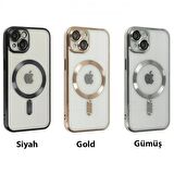 Coofbe Kamera Korumalı iPhone 14 Plus 6.7inç Magsafe Uyumlu Silikon Kılıf, Lazer Çerçeveli, Darbe Emici