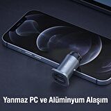 Coofbe 24W Ultra Hızlı 2 USB Girişli Araç Çakmaklık Şarj Adaptörü, Yanmaz Minimal Tasarımlı Çakmaklık