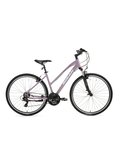 BİSAN TRX 8200 KADIN ŞEHİR BİSİKLETİ 45CM V 28 JANT 21 VİTES MAT MOR BEYAZ MOR