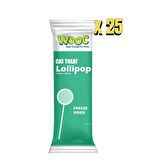 Wooc Lolipop Tavuk ve Arpa Aromalı Kedi Ödülü 1.4 Gr – 25’li Paket