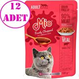 Mio Kedi Yaş Mama Dana Etli 100 Gr 12 AD