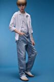 Erkek Çocuk Loose Fit Düz Paça Jean Pantolon