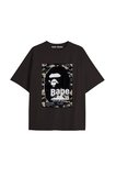 UNİSEX Bay Bape Desenli Siyah Yazlık T-shirt