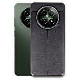 Gpack Realme 12 5G Kılıf Niss Silikon Kamera Korumalı Deri Görünümlü