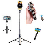 2in1 Bluetooth Kumandalı 130 Cm Tripod Telefon Tutuculu Selfie Çubuğu Telefon Tripodu