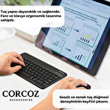 Corcoz Vorcom SXPro 10.1 inch İle Uyumlu Türkçe Bluetooth Klavye +Bluetooth Mouse CZ47