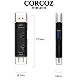 Corcoz 5'i 1 Arada Çok İşlevli USB 3.0 Tip C/USB/Mikro USB/TF/SD Hafıza Kartı Okuyucu OTG Kart Okuyucu - CZ53