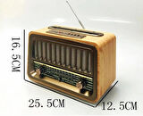 2868 Bluetooth’lu Nostaljik Görünümlü Müzik Kutusu Usb Sd Kart Radyo Mp3 Çalar - Nostaljik Radyo