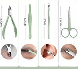 gaman 18'li Profesyonel Manikür&Pedikür Yüz Bakım seti & Manicure Set  & Su Yeşili Renk