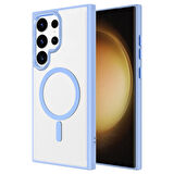 Gpack Samsung Galaxy S24 Ultra Kılıf Wireless Şarj Özellikli Buttom Magsafe Silikon Kapak