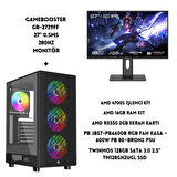 LYSERG PB A600B RGB Kasa Amd Ryzen 4700S 16 GB 128 GB SSD RX550 2 GB  W11 Pro + GB 27" Monitör 