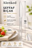 Şeffaf Plastik Bıçak 18 cm 50’li Paket