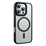 Gpack Apple iPhone 16 Pro Max Kılıf Flet Wireless Şarj Özellikli Mat Arka Füme Yüzey