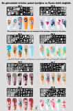 Stamping Baskı Plakası - Oje ve Tırnak Deseni Transferi için Nail Art Stamp Damga Desenleri