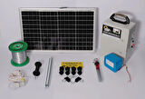 Elektrikli Çit (18A LiFePO Set-1) Domuz Ayı Kovucu 50 Watt Panel 500mt Galv. 100 Ad. Demir İzolatör