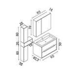 Teta Home Madrid 65 cm MDF Banyo Dolabı Seti ve Boy Dolabı