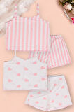 Kız Çocuk Askılı-Şortlu Yazlık 2'li Pijama Takımı