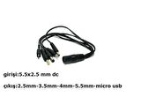 5 Volt 3 amper çok uçlu adaptör