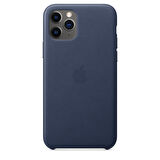 Apple iPhone 11 Pro Deri Kılıf MWYG2ZM/A Gece Mavisi