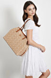 Guess Kadın Rafya Vikky Shopper Çanta