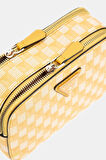Guess Kadın Sarı G Wave Geometrik Desenli Çapraz Çanta