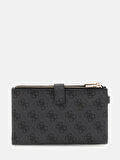 Guess Kadın Antrasit Bordo Laurel Çift Fermuarlı Organizer