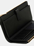 Guess Kadın Antrasit Bordo Laurel Çift Fermuarlı Organizer