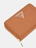 Guess Kadın Kahverengi Laurel Orta Boy Fermuarlı Cüzdan