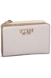 Guess Kadın Ekru Laurel Fermuarlı Kartlık