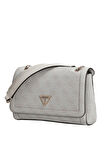 Guess Kadın Mavi Noelle Dönüştürülebilir Flap Crossbody Çant