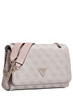Guess Kadın Pembe Noelle Dönüştürülebilir Flap Crossbody Çan
