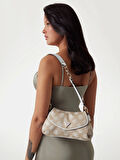Guess Kadın Beyaz Beyza Flap Omuz Çantası