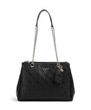Guess Kadın Siyah Cresidia Logolu Omuz Satchel Çanta