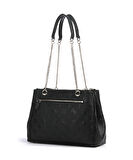 Guess Kadın Siyah Cresidia Logolu Omuz Satchel Çanta
