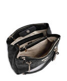 Guess Kadın Siyah Cresidia Logolu Omuz Satchel Çanta