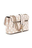 Guess Kadın Bej Eco Erica Dönüştürülebilir Flap Crossb