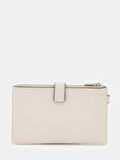 Guess Kadın Ekru Laurel Çift Fermuarlı Organizer