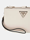 Guess Kadın Ekru Laurel Çift Fermuarlı Organizer