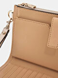 Guess Kadın Ekru Laurel Çift Fermuarlı Organizer