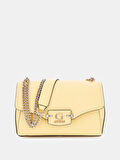 Guess Kadın Sarı Nastra Dönüştürülebilir Flap Crossbody Çant