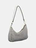 Guess Kadın Gümüş Zalina Mini Üstten Fermuarlı Omuz Çantası