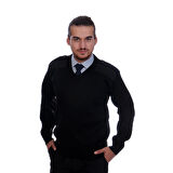 Formteks Güvenlik Kazak  V Yaka Siyah